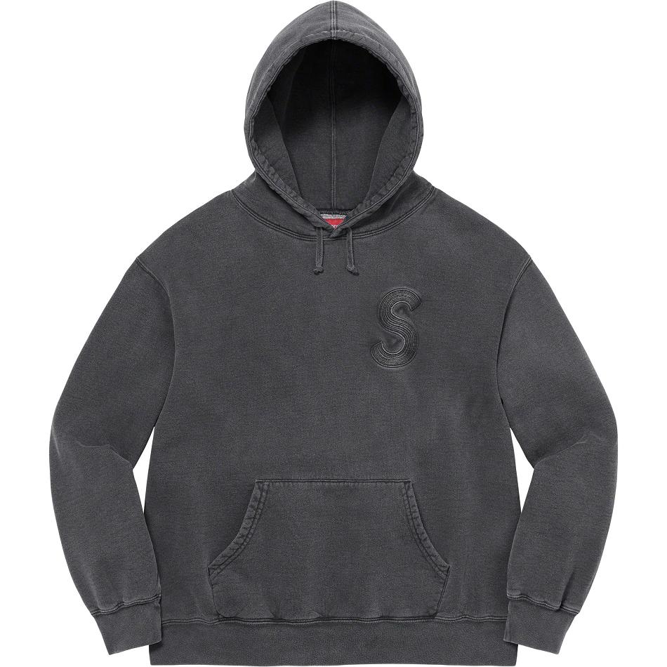 Black Supreme Overdyed S Logo Hooded Sweatshirts | Supreme 351QZ